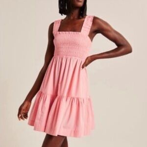 Abercrombie and Fitch Emerson Ruched Babydoll Dress